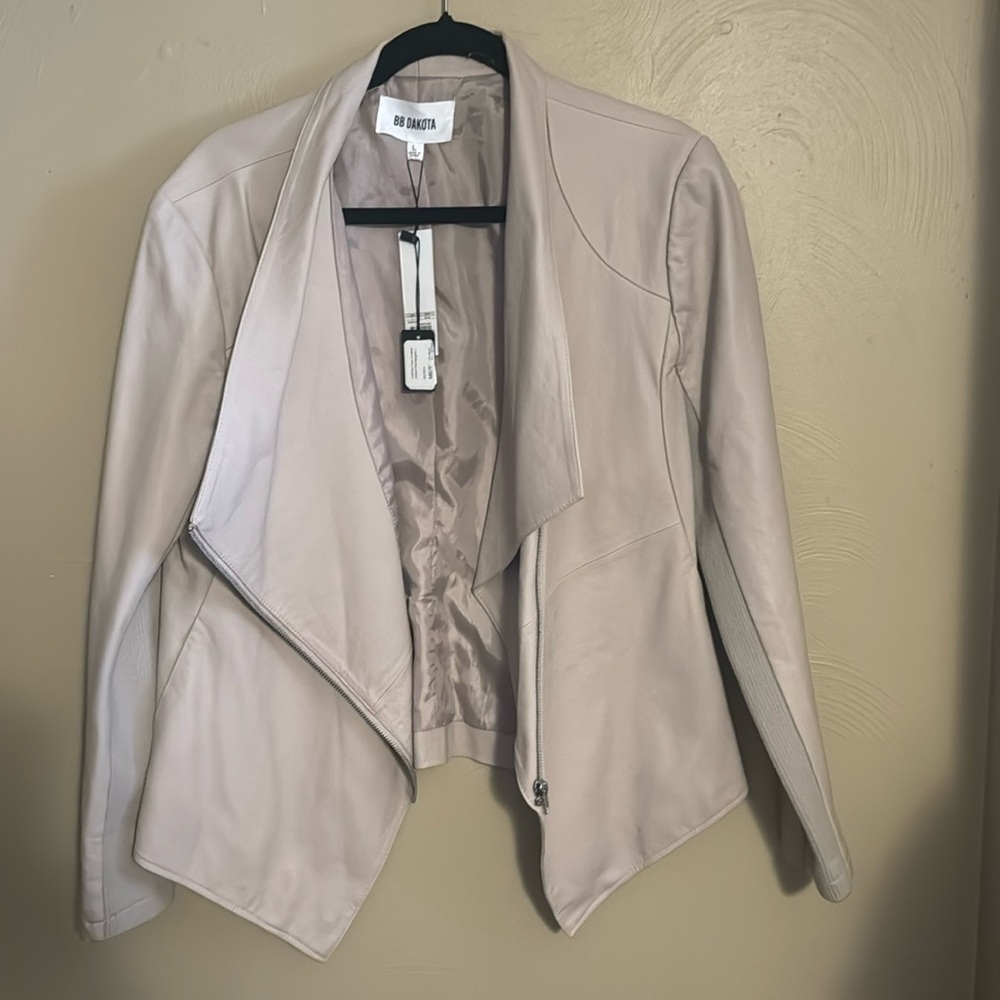 BB Dakota Tan Leather Jacket Women’s Size Large